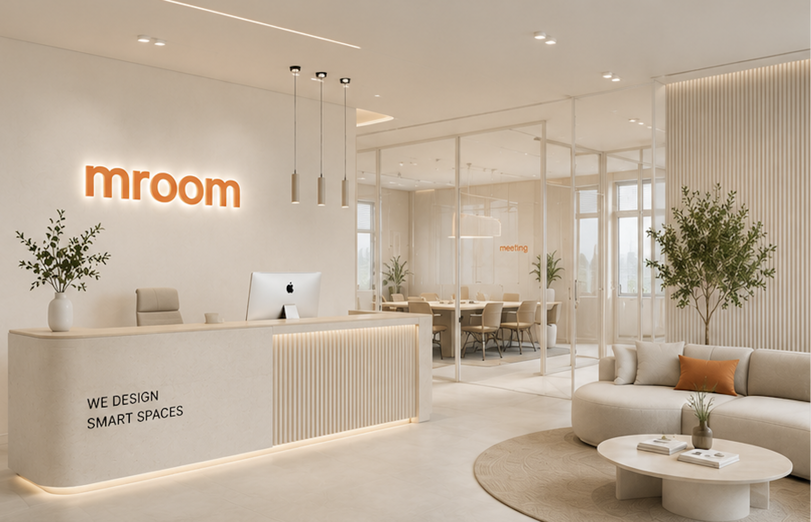 Рецепшен офиса MROOM